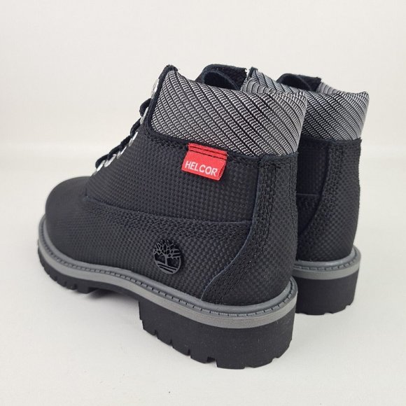 Timberland 6 IN Helcor Black Leather Waterproof Boot KIDS - Picture 5 of 12